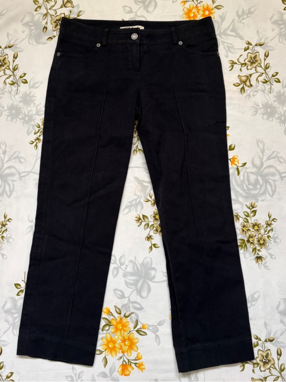 Chloé Size 38 Black Front Seam Pants